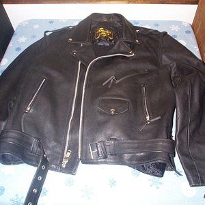 Vintage Big O Boy leather motorcycle Biker Jacket Old Skool